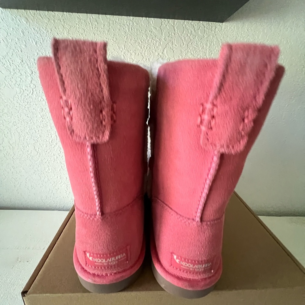 Koolaburra Pink Shearling-Lined Boots - Picture 3 of 6